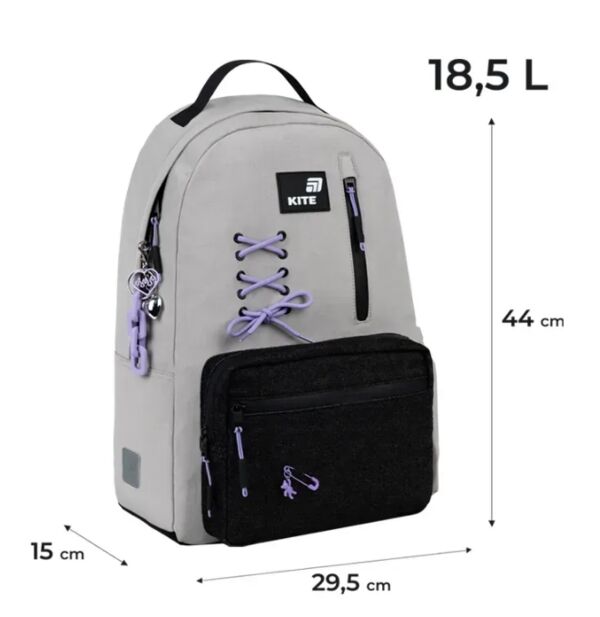 Рюкзак Kite Education Teens Romantic Minimalism 44x29,5x15 см K26-949L-1 Ціна (цена) 1 762.60грн. | придбати  купити (купить) Рюкзак Kite Education Teens Romantic Minimalism 44x29,5x15 см K26-949L-1 доставка по Украине, купить книгу, детские игрушки, компакт диски 1