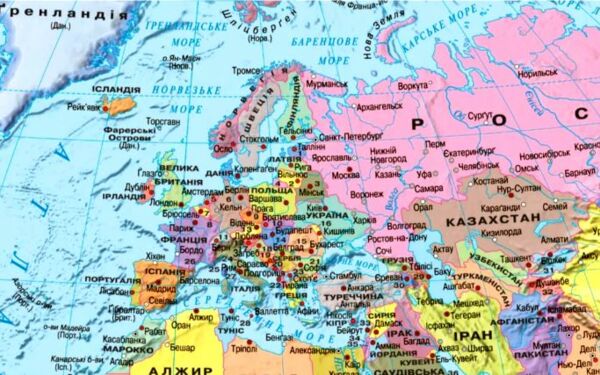 карта політична світу М1:54 000 000 розмір 65 х 45см настінна картонна на планках   купити Ціна (цена) 152.60грн. | придбати  купити (купить) карта політична світу М1:54 000 000 розмір 65 х 45см настінна картонна на планках   купити доставка по Украине, купить книгу, детские игрушки, компакт диски 1