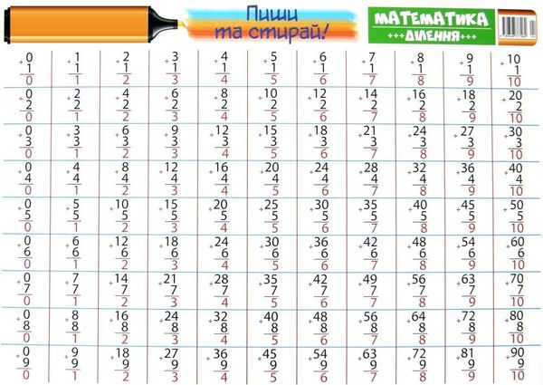 диво-килимок математика ділення зелений Ціна (цена) 15.30грн. | придбати  купити (купить) диво-килимок математика ділення зелений доставка по Украине, купить книгу, детские игрушки, компакт диски 2