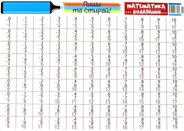 диво-килимок математика додавання червоний Ціна (цена) 14.70грн. | придбати  купити (купить) диво-килимок математика додавання червоний доставка по Украине, купить книгу, детские игрушки, компакт диски 2