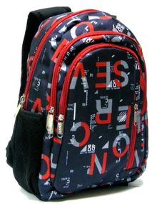 Рюкзак Leader 982011 темно-синій з надписами, ортопедичний 38х28х16см Рюкзак Leader 982011 темно-синій з надписами, ортопедичний 38х28х16см