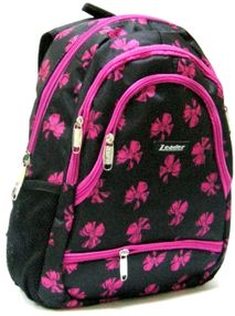 Рюкзак Leader 982017 чорний з рожев. бантиками, ортопедичний 38х28х16см Рюкзак Leader 982017 чорний з рожев. бантиками, ортопедичний 38х28х16см