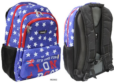 рюкзак ортопедичний    Leader 982062 лондон (синій з зірками) (42х29х15см)