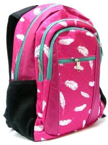 рюкзак ортопедичний    Leader 982118 рожевий з пір'ям (42х29х15см)