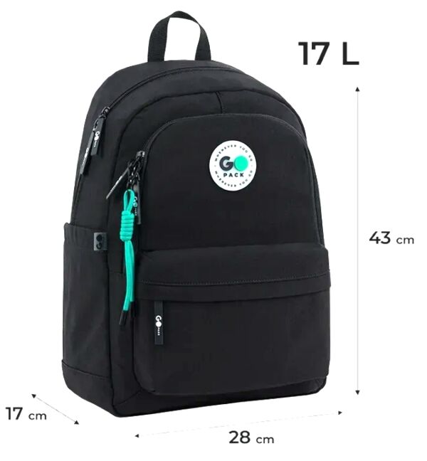 Рюкзак GoPack Education Teens чорний 43x28x13 см GO26-141L-3 Ціна (цена) 962.30грн. | придбати  купити (купить) Рюкзак GoPack Education Teens чорний 43x28x13 см GO26-141L-3 доставка по Украине, купить книгу, детские игрушки, компакт диски 1