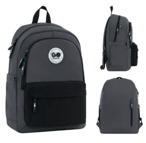 Рюкзак GoPack Education Teens чорний сірий 43x28x13 см GO26-141L-4