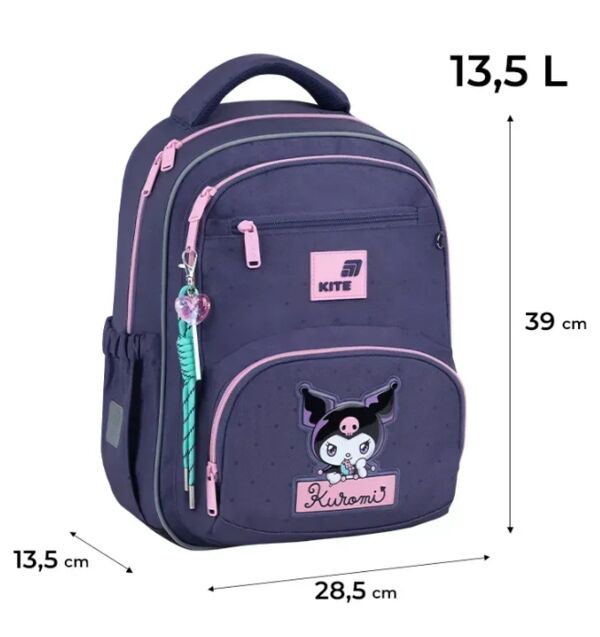 Рюкзак Kite Education Kuromi 39х28,5х13,5 см HK26-773M Ціна (цена) 2 563.60грн. | придбати  купити (купить) Рюкзак Kite Education Kuromi 39х28,5х13,5 см HK26-773M доставка по Украине, купить книгу, детские игрушки, компакт диски 1