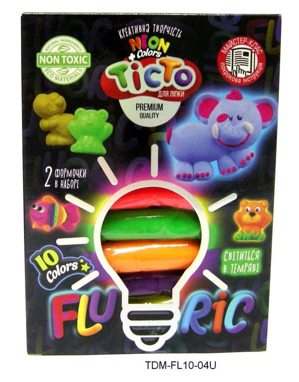 тесто для лепки Fluoric TMD-FL10-01U-04U 10 цветов     тісто для лі Ціна (цена) 48.70грн. | придбати  купити (купить) тесто для лепки Fluoric TMD-FL10-01U-04U 10 цветов     тісто для лі доставка по Украине, купить книгу, детские игрушки, компакт диски 1