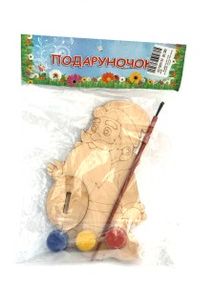 деревяна розмальовка    новорічна дід мороз набір для тварчості з фарбами джамб