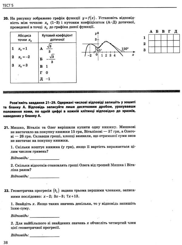 зно 2024 математика типові тестові завдання Ціна (цена) 60.00грн. | придбати  купити (купить) зно 2024 математика типові тестові завдання доставка по Украине, купить книгу, детские игрушки, компакт диски 5