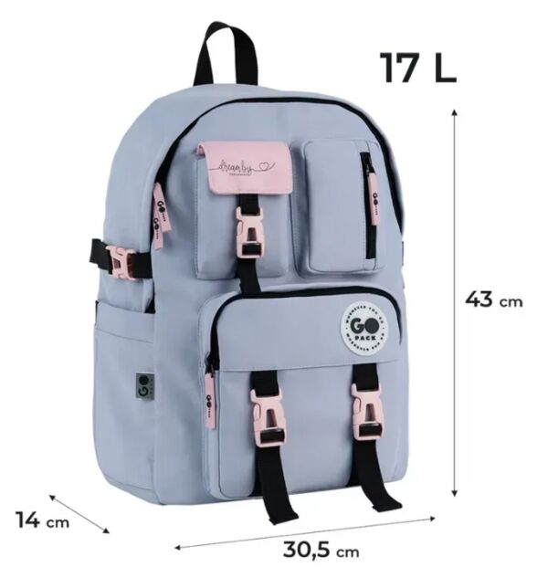 Рюкзак GoPack GO26-2500L-1 Education Teens 43x30,5x14см сірий Ціна (цена) 1 129.00грн. | придбати  купити (купить) Рюкзак GoPack GO26-2500L-1 Education Teens 43x30,5x14см сірий доставка по Украине, купить книгу, детские игрушки, компакт диски 1