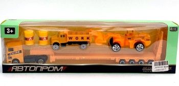 машинка трейлер автопром купити артикул 7868 ціна   металеві машинки