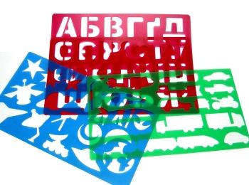 набір трафаретів Е61420-1 алфавіт космос транспорт    "Economix" набір трафаретів Е61420-1 алфавіт космос транспорт    "Economix"