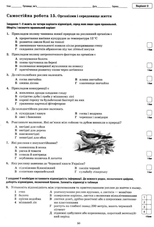 біологія 6 клас зошит  для контролю предметних і ключових компетентностей Ціна (цена) 36.00грн. | придбати  купити (купить) біологія 6 клас зошит  для контролю предметних і ключових компетентностей доставка по Украине, купить книгу, детские игрушки, компакт диски 6