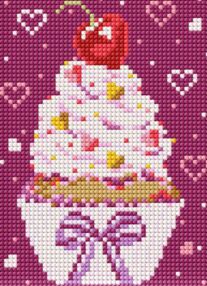 Алмазна мозаїка б/підрамн 15х20 АММ1036 Апетитне тістечко "Ідейка"