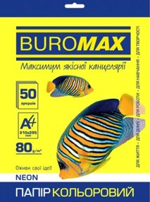 бумага офисная Buromax а4 80г/м2 Neon 50 листов желтая    артикул 2721550-08