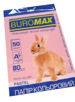 папір офісний кольоровий Buromax а4 80г/м2 Pastel 50 аркушів рожевий    артикул 2721250-10 Ціна (цена) 49.20грн. | придбати  купити (купить) папір офісний кольоровий Buromax а4 80г/м2 Pastel 50 аркушів рожевий    артикул 2721250-10 доставка по Украине, купить книгу, детские игрушки, компакт диски 0