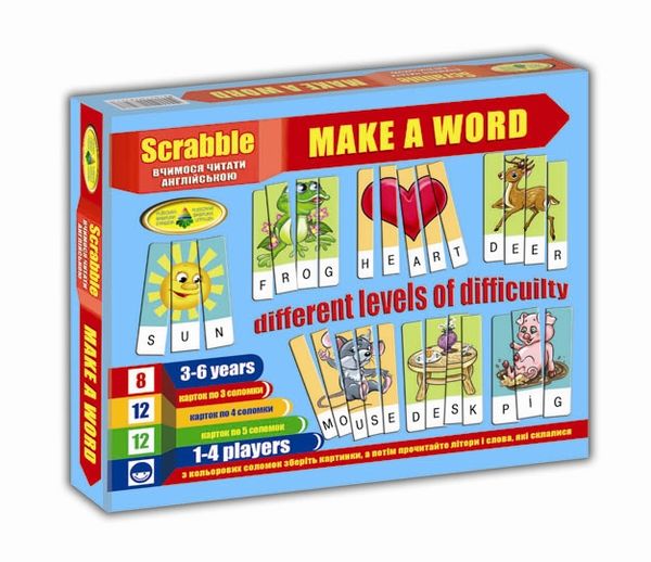 гра Make a word Scrabble    (коробка) Ціна (цена) 45.20грн. | придбати  купити (купить) гра Make a word Scrabble    (коробка) доставка по Украине, купить книгу, детские игрушки, компакт диски 0