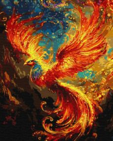 Розпис по номерах 40х50 КНО5152 Жар-птиця "Ідейка"