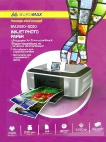 фотопапір глянцевий формат а4 20 аркушів 230 г/м    "Buromax" фотопапір глянцевий формат а4 20 аркушів 230 г/м    "Buromax"