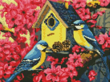Алмазна мозаїка б/підрамн 30х40 АМС7848 Затишна шпаківня "Ідейка"