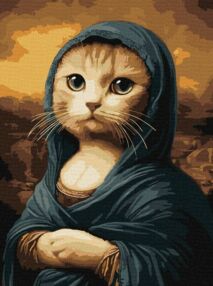 Розпис по номерах 30х40 КНО6686 Таємнича кішка "Ідейка"