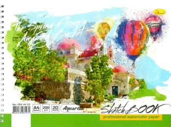 скетчбук акварельный  а4 20 аркушів скетчбук акварельный  а4 20 аркушів