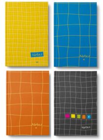 Книга канцелярська А5 352 аркуша тверда обкладинка у клітинку Crossing lines 4 вида