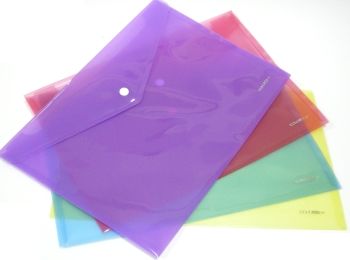 папка пластикова на кнопці прозора формат а-4    "Economix Light"