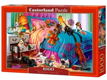 пазли castorland 1000 елементів naughty puppies 104475