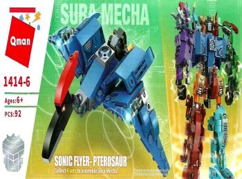 конструктор 1414-1/2/3/4/5/6 qman 6 в 1 sura mecha 6 видів динозаври робот в асортименті