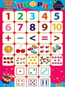 навчальні наліпки цифри