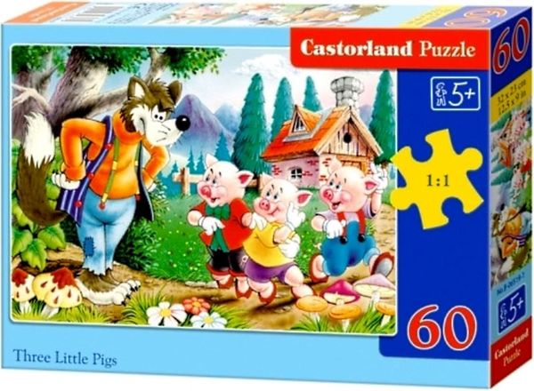 пазли castorland 60 елементів троє поросят артикул 06106 Ціна (цена) 67.70грн. | придбати  купити (купить) пазли castorland 60 елементів троє поросят артикул 06106 доставка по Украине, купить книгу, детские игрушки, компакт диски 1