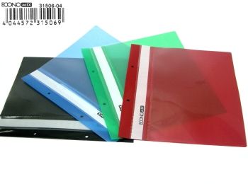 швидкозшивач пластиковий з прозорим верхом А5 кольоровий в ассортименті