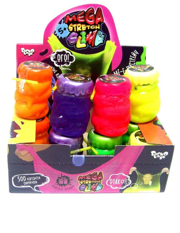 лизун Mega Stretch Slime 200г SLM-10-01U     (кольори мікс) Ціна (цена) 44.80грн. | придбати  купити (купить) лизун Mega Stretch Slime 200г SLM-10-01U     (кольори мікс) доставка по Украине, купить книгу, детские игрушки, компакт диски 1