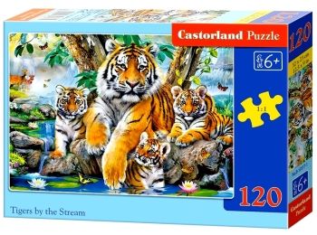 пазли castorland 120 елементів родина тигрів артикул 13517