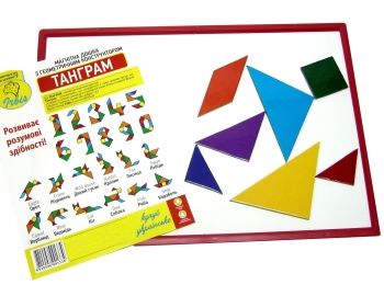 дошка магнітна с магнітним танграмом    20,7х30,8см