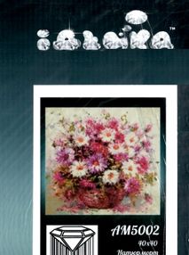 алмазная мозаика идейка   размер 40*40см АМ5002 натюрморт з квітами   купити ц