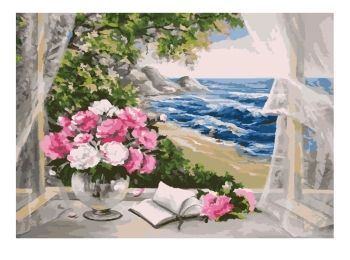 картина по номерам идейка   розпис по номерах ідейка  артикул КНО2072 біля моря