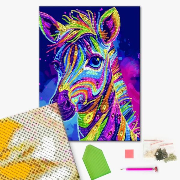 Алмазна мозаїка 25х25 BH032 Яскрава зебра brushme Брашми Ціна (цена) 162.50грн. | придбати  купити (купить) Алмазна мозаїка 25х25 BH032 Яскрава зебра brushme Брашми доставка по Украине, купить книгу, детские игрушки, компакт диски 1