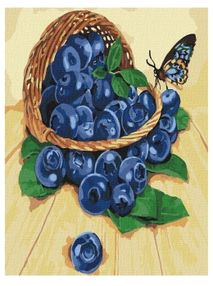 картина по номерам идейка   розпис по номерах ідейка  артикул КНО5556 чорниця в