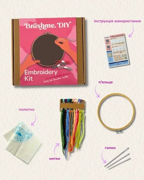 Вишивка гладдю 20х20 EMBR001 Тиха симетрія brushme Брашми Ціна (цена) 178.80грн. | придбати  купити (купить) Вишивка гладдю 20х20 EMBR001 Тиха симетрія brushme Брашми доставка по Украине, купить книгу, детские игрушки, компакт диски 1