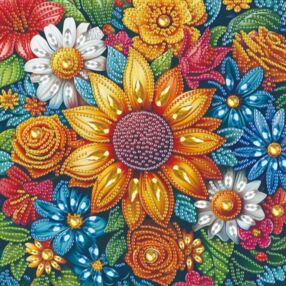Алмазна мозаїка 25х25 BH030 Квіти brushme Брашми
