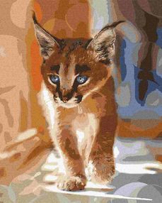 Розпис по номерах 40х50 КНО4165 Маленький каракал "Ідейка"