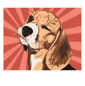 картина по номерам идейка   розпис по номерах ідейка  артикул КНО4154 бігль топ