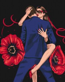 Розпис по номерах 40х50 BS54226 Моменти пристрасті металік/флуорік brushme Брашми