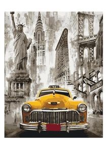 картина по номерам идейка   розпис по номерах ідейка  артикул КНО3506 таксі нью