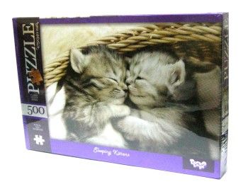 пазлы 500 элементов   пазли 500 елементів  артикул С500-13-04 Sleeping Kittens
