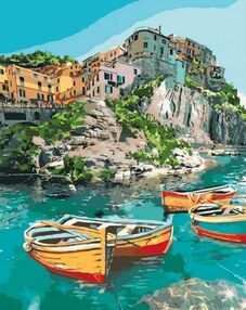 Розпис по номерах 40х50 КНО2741 Затишна бухта "Ідейка"