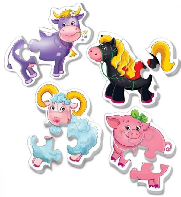 пазли м'які ферма baby puzzle 4 пазла артикул VT1106-86 Ціна (цена) 57.60грн. | придбати  купити (купить) пазли м'які ферма baby puzzle 4 пазла артикул VT1106-86 доставка по Украине, купить книгу, детские игрушки, компакт диски 1